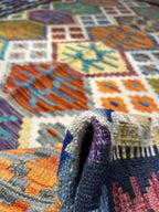 שטיח קילים מסגרת 665 כחול-כהה/צבעוני 245*179 | KILIM