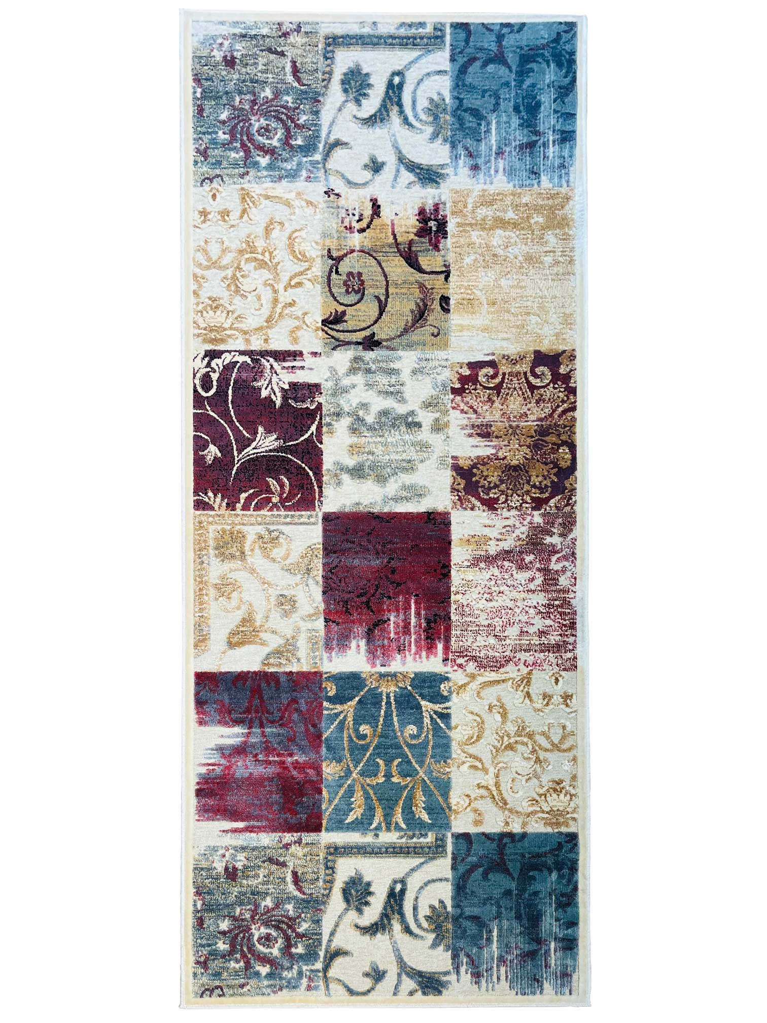 CRANBERRY Colorful Runner Rug 434