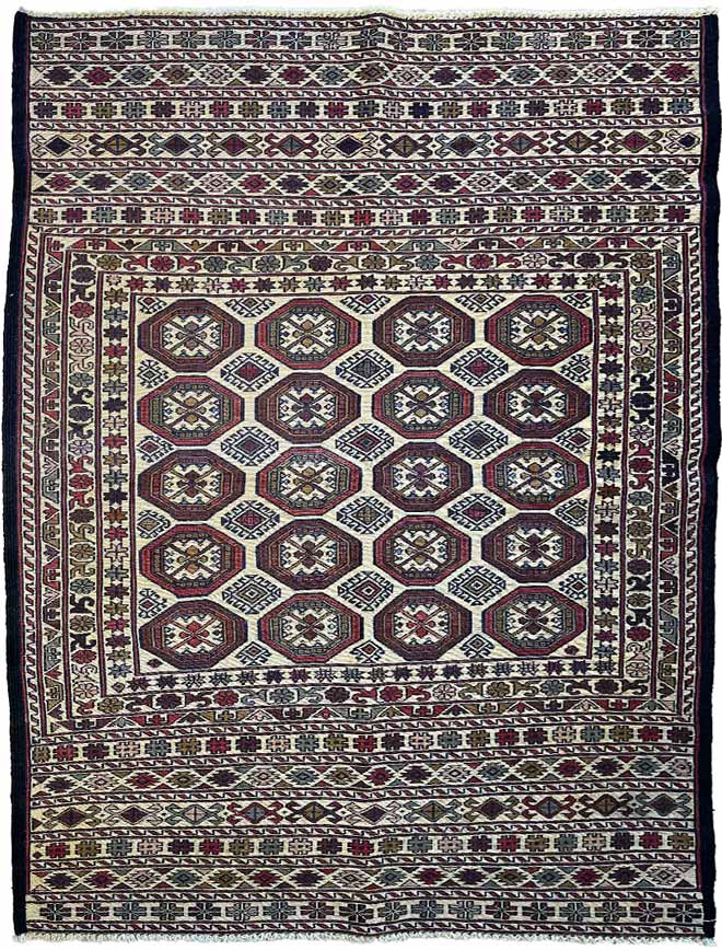 שטיח סומק מיניאטורי סוזני 917 צבעוני 138*92 | SOUMAK