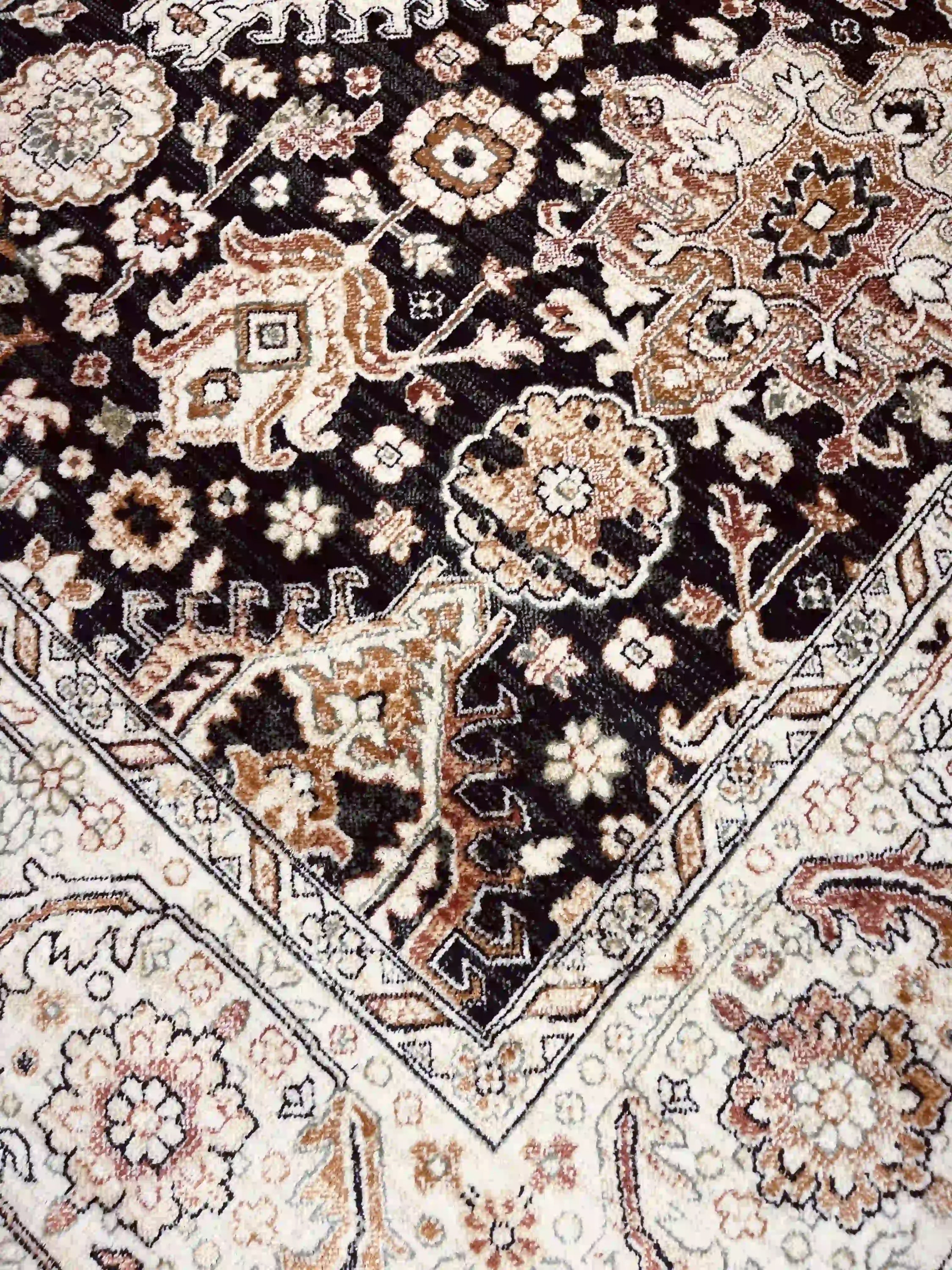 Vintage Silk Carpet 639 01 Dark Blue | SILK