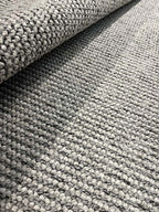 Natural smooth loop pile carpet 310 white/dark grey | CREATION