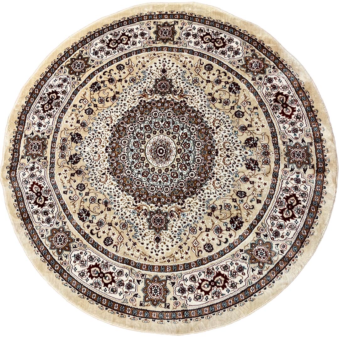 שטיח פלורה עגול 234 בז' | FLORA