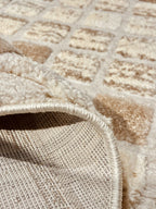 Nordic round rug Serena 317 02 beige | SERENA