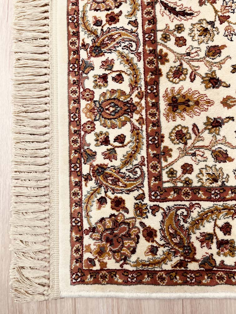 שטיח סילקי קאשן 618 בז' ורוד