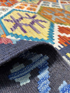 שטיח קילים מסגרת 665 כחול-כהה/צבעוני 245*179 | KILIM