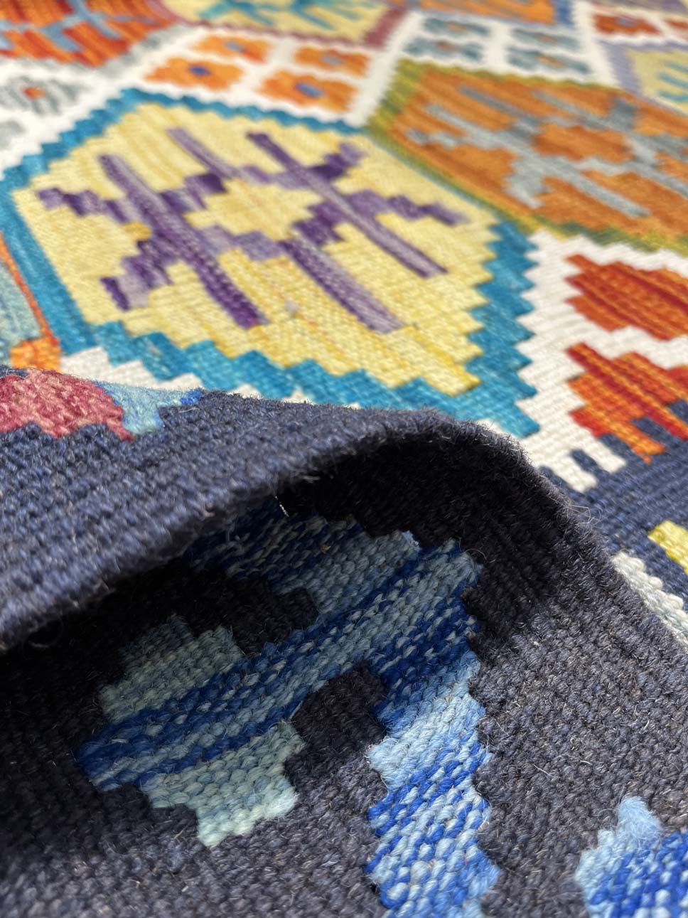 שטיח קילים מסגרת 665 כחול-כהה/צבעוני 245*179 | KILIM