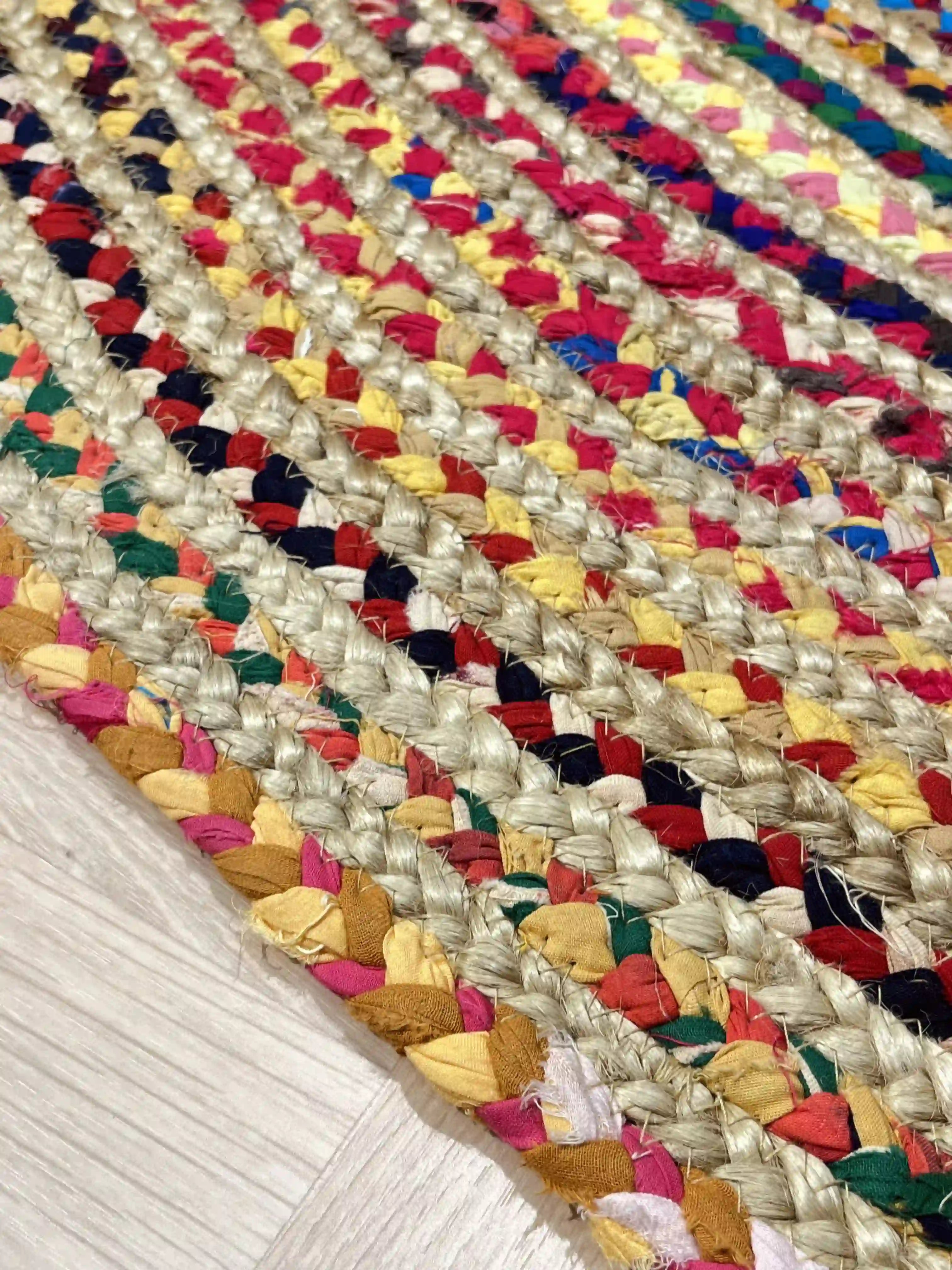 שטיח יוטה צבעוני עגול 304