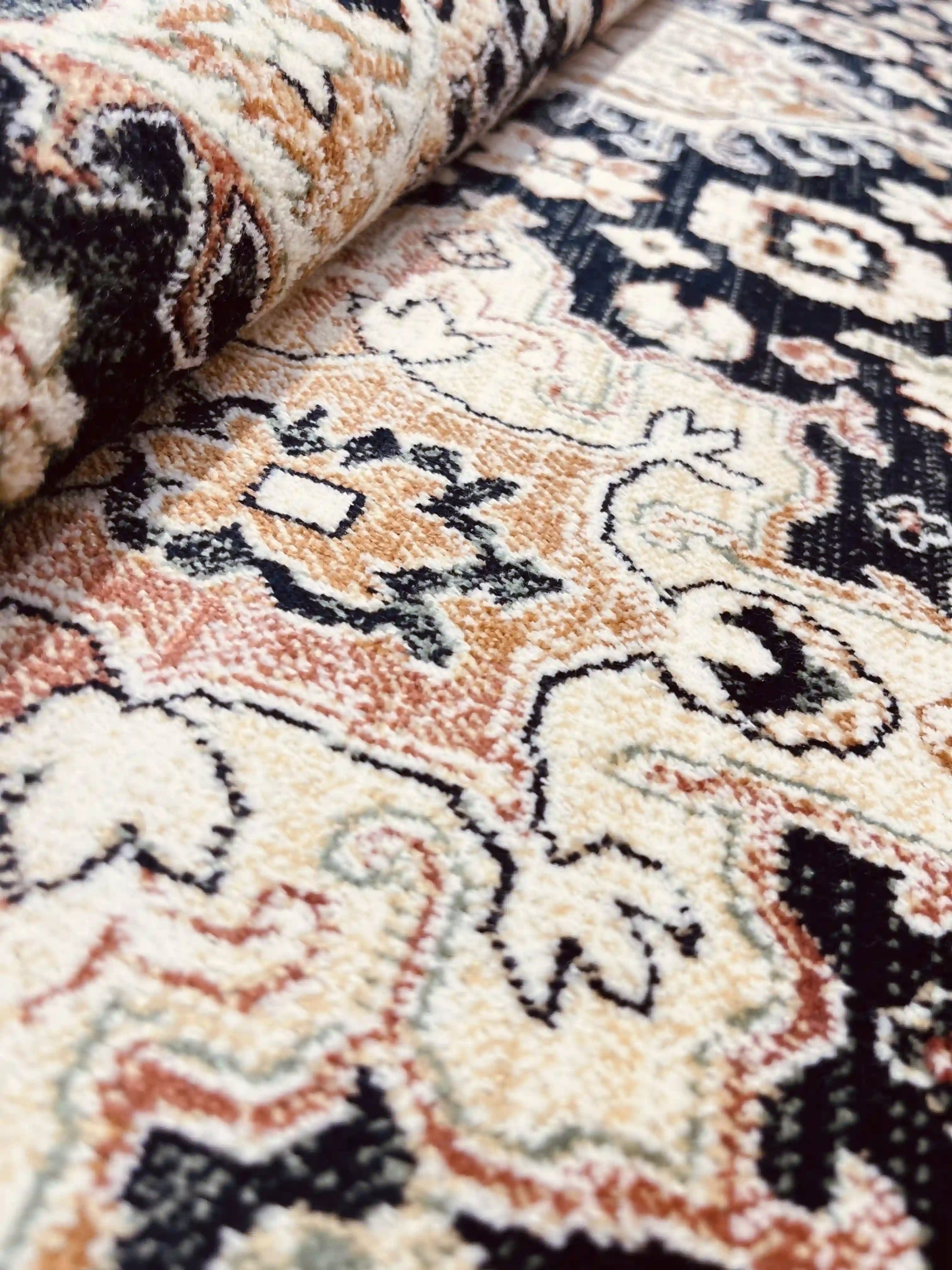 Vintage Silk Carpet 639 01 Dark Blue | SILK