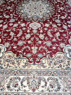 Persian Silk Carpet 639 02 Red/Beige | SILK