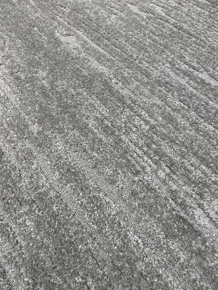 Soft 467 gray rug with fringes | SOFT