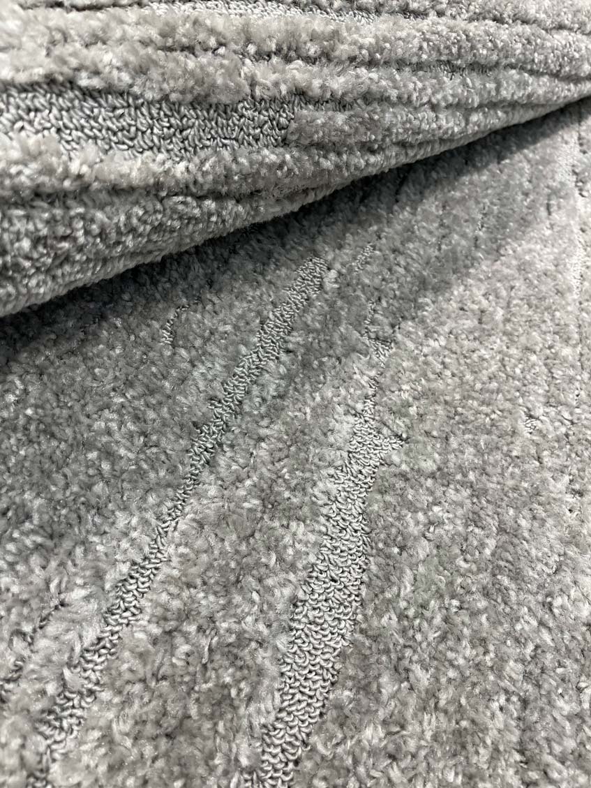 Soft 467 gray rug with fringes | SOFT