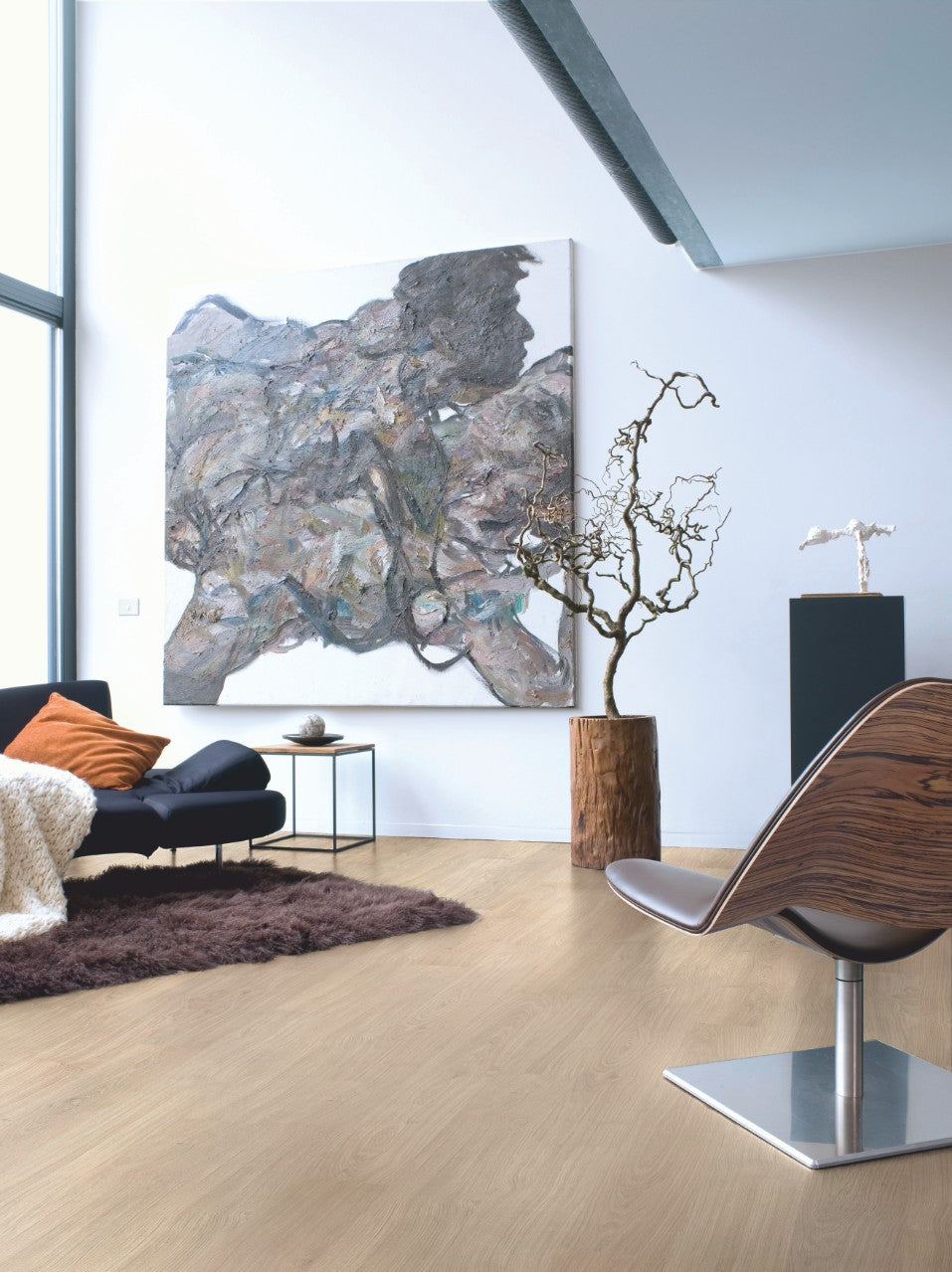 Laminate flooring Eligna Light grey varnished oak 1304