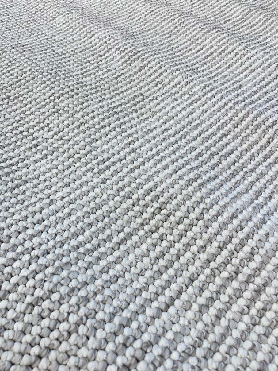 Looped rug 308 white/light gray | CREATION