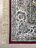 Persian Silk Carpet 639 02 Red/Beige | SILK