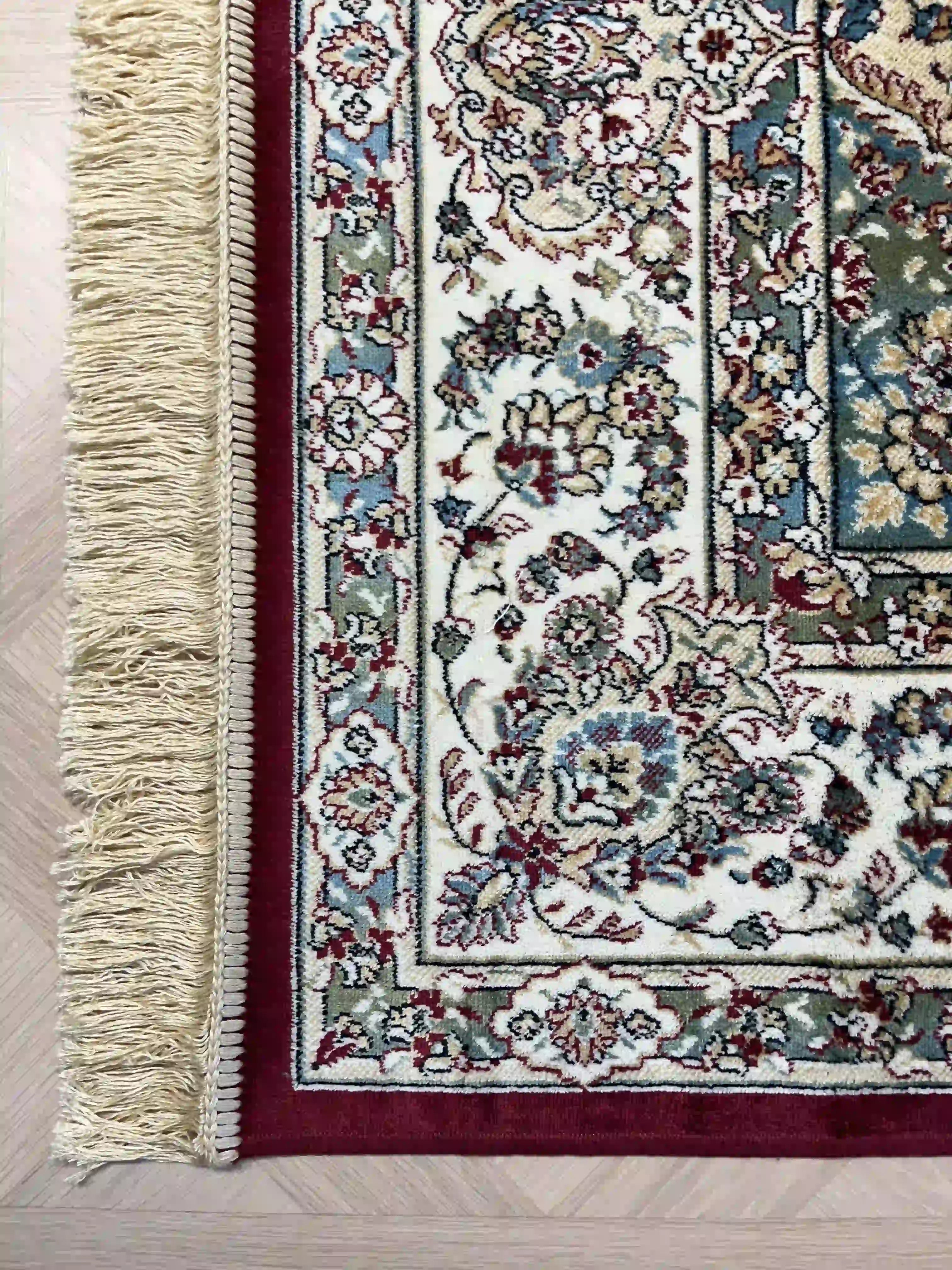 Persian Silk Carpet 639 02 Red/Beige | SILK