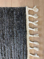 Soft 461 dark gray rug with fringes | SOFT