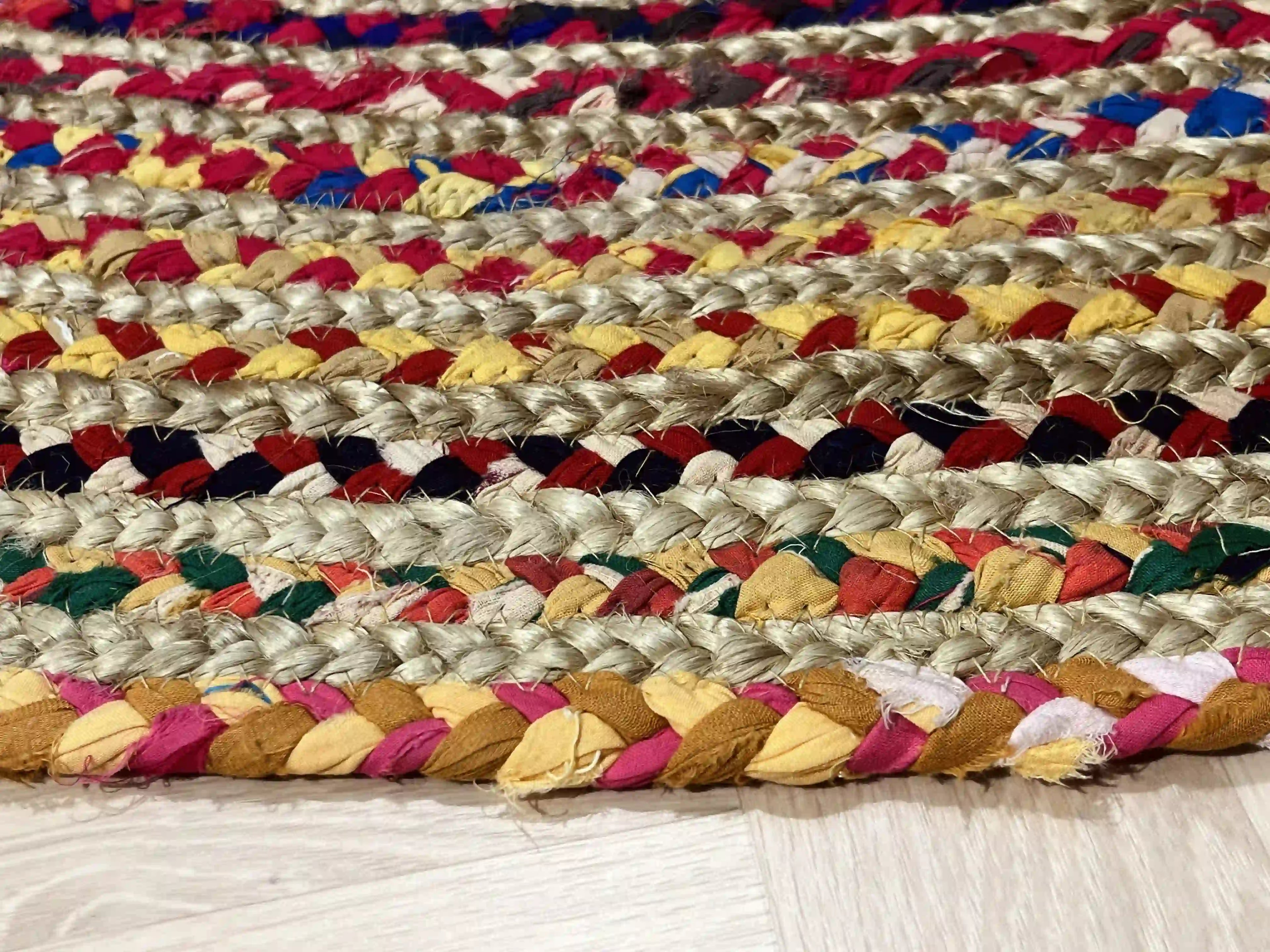 שטיח יוטה צבעוני עגול 304