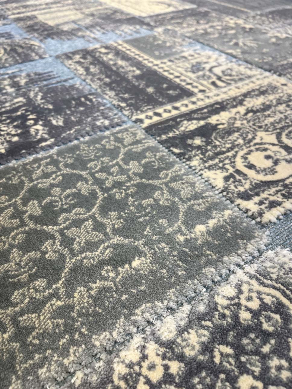 שטיח וינטג' סקיי 444 אפור/תכלת | SKY