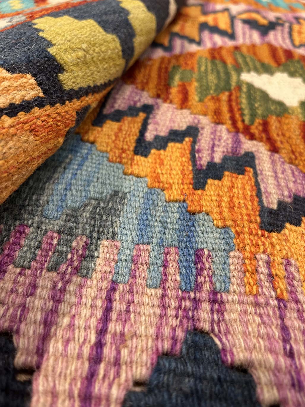 שטיח קילים 663 כתום/צבעוני 177*102 | KILIM