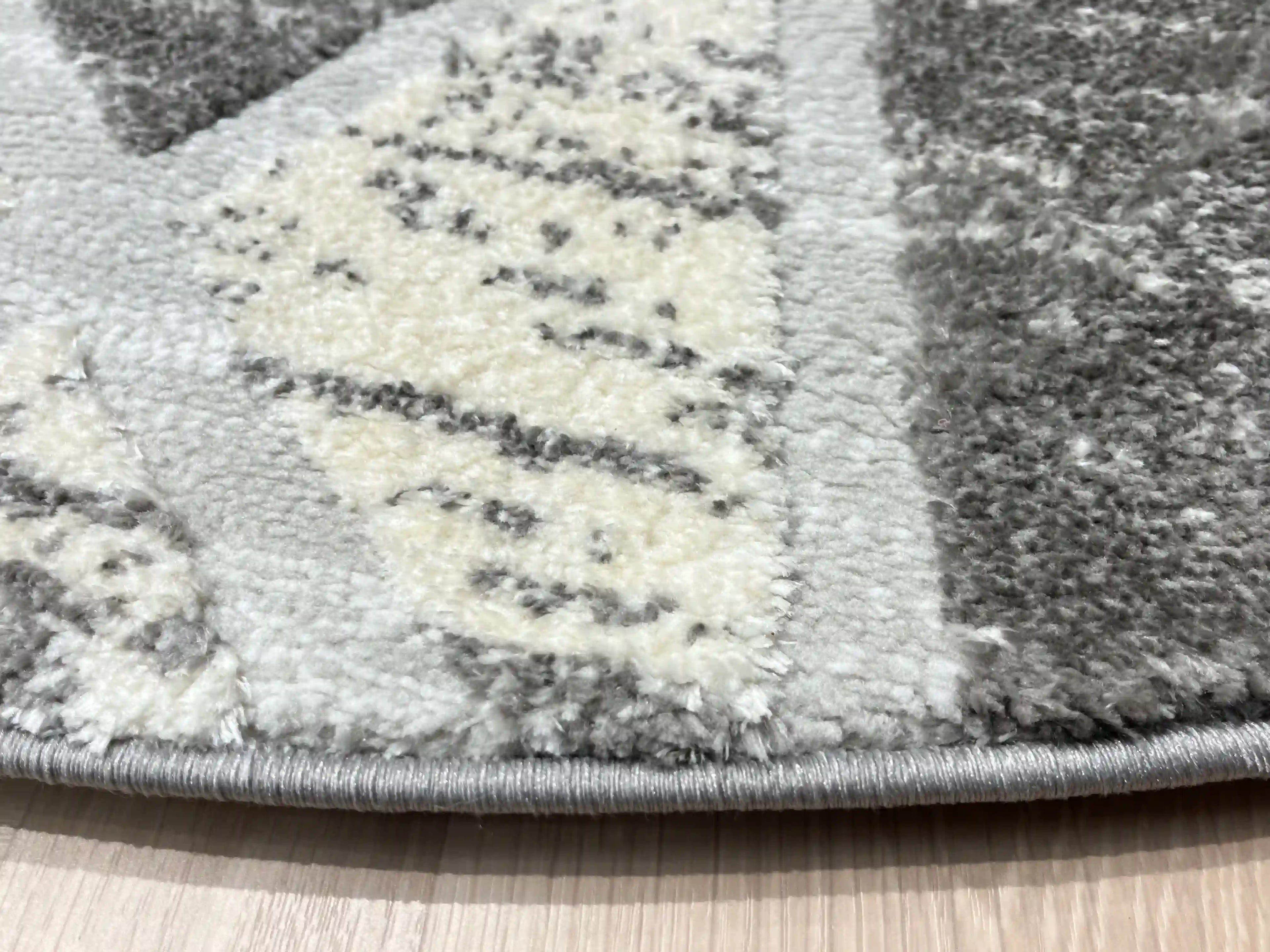 Nordic round rug Serena 317 03 gray | SERENA