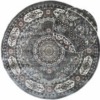 שטיח פלורה עגול 236 אפור | FLORA