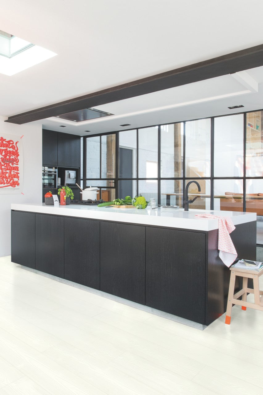 Laminate flooring Impressive White planks 1859 Quick step Impressive White planks