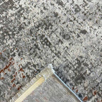 Abstract carpet gray/orange 116