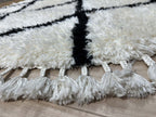 Round shaggy rug black/white 231 SHAGGY
