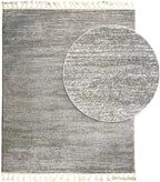 Soft 467 gray rug with fringes | SOFT