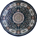 שטיח פלורה עגול 237 כחול כהה | FLORA