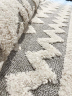 שטיח נורדי סקנדינבי 250 אפור/לבן | NORDIC