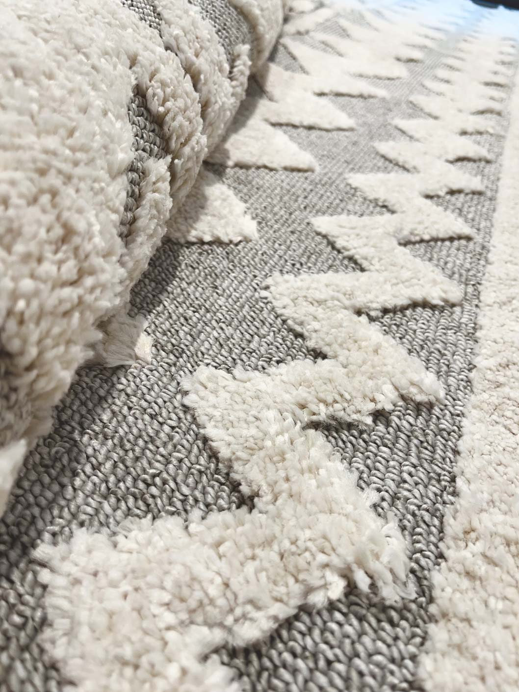 שטיח נורדי סקנדינבי 250 אפור/לבן | NORDIC