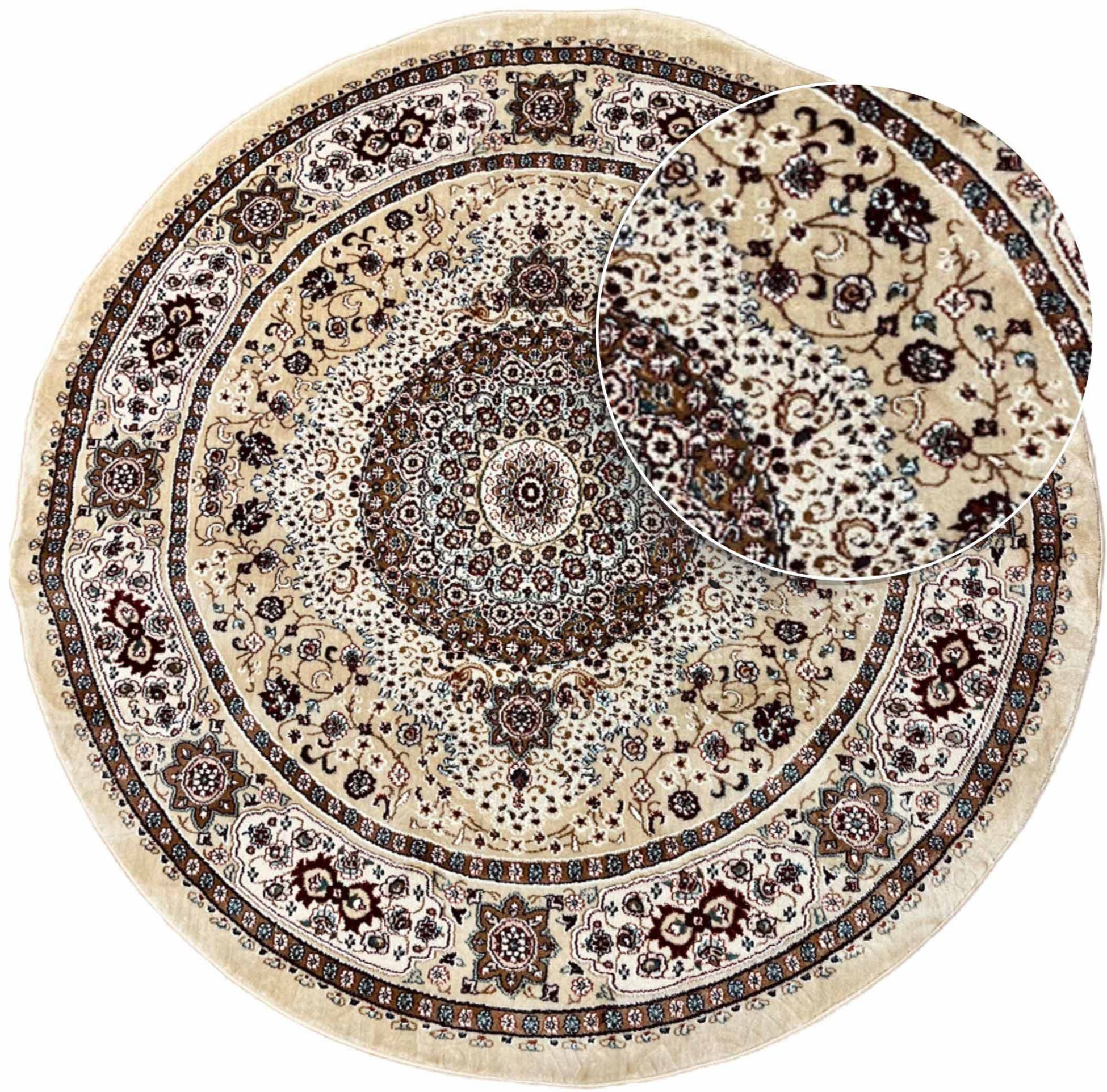 שטיח פלורה עגול 234 בז' | FLORA