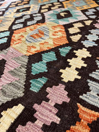 Kilim rug 673 coffee-brown/colorful 297*204 | KILIM