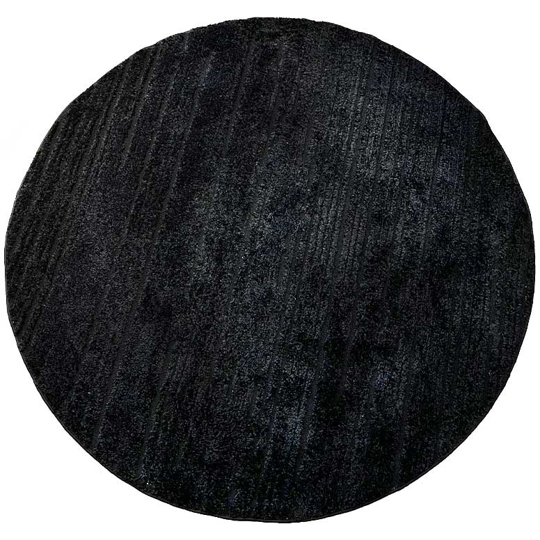 Soft 219 Black Round Rug | SOFT