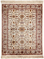 שטיח סילקי קאשן 618 בז' ורוד