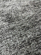 שטיח עגול חלק בייסיק 456 01 אפור/שחור | basic