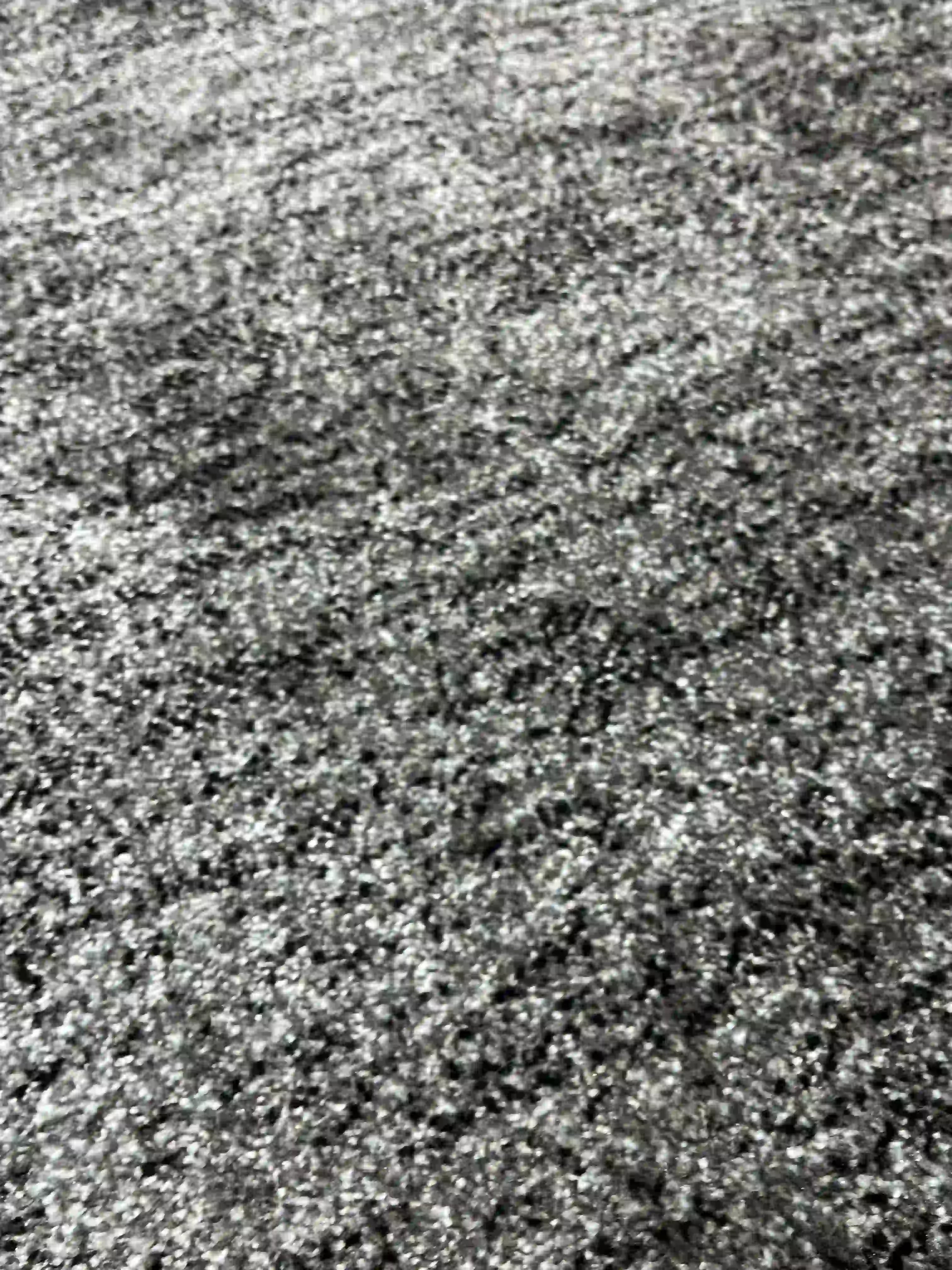 שטיח עגול חלק בייסיק 456 01 אפור/שחור | basic