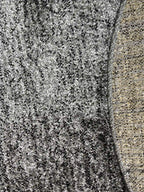 שטיח עגול חלק בייסיק 456 01 אפור/שחור | basic