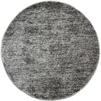 שטיח עגול חלק בייסיק 456 01 אפור/שחור | basic