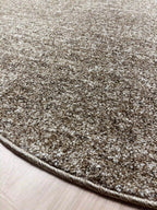 שטיח עגול חלק בייסיק 456 חום | basic