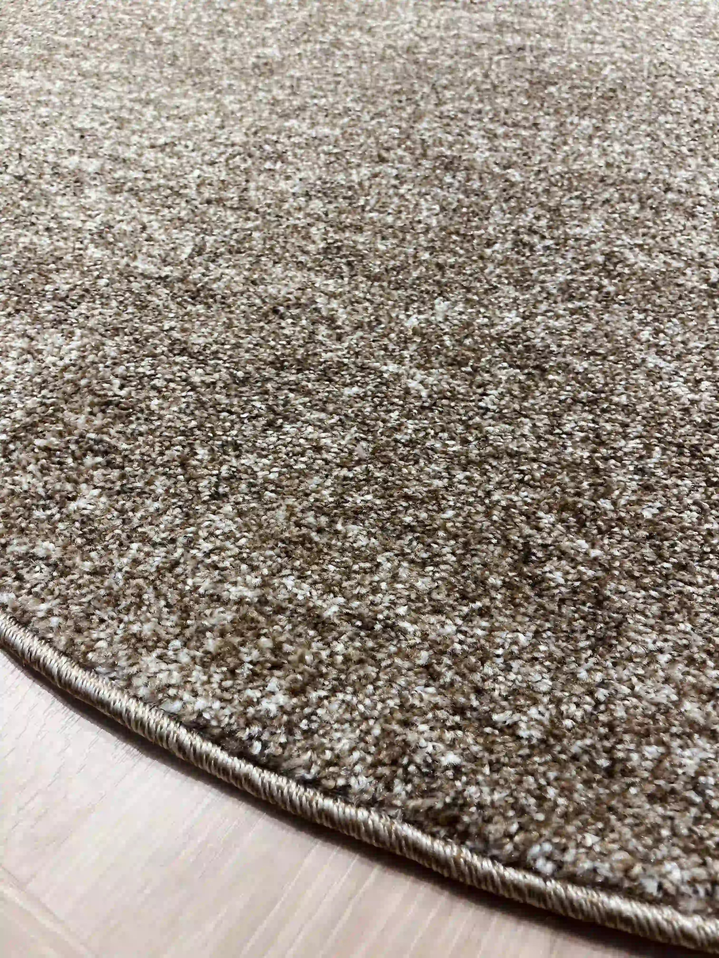 שטיח עגול חלק בייסיק 456 חום | basic