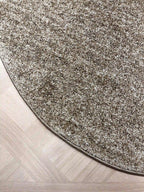 שטיח עגול חלק בייסיק 456 חום | basic