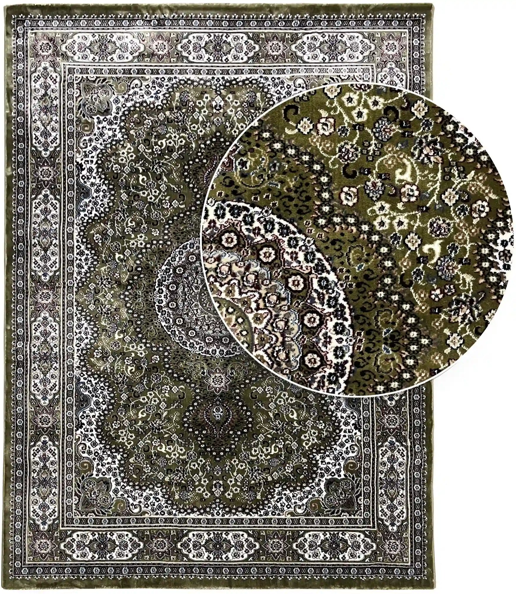 שטיח פלורה קלאסי 560 01 ירוק | FLORA