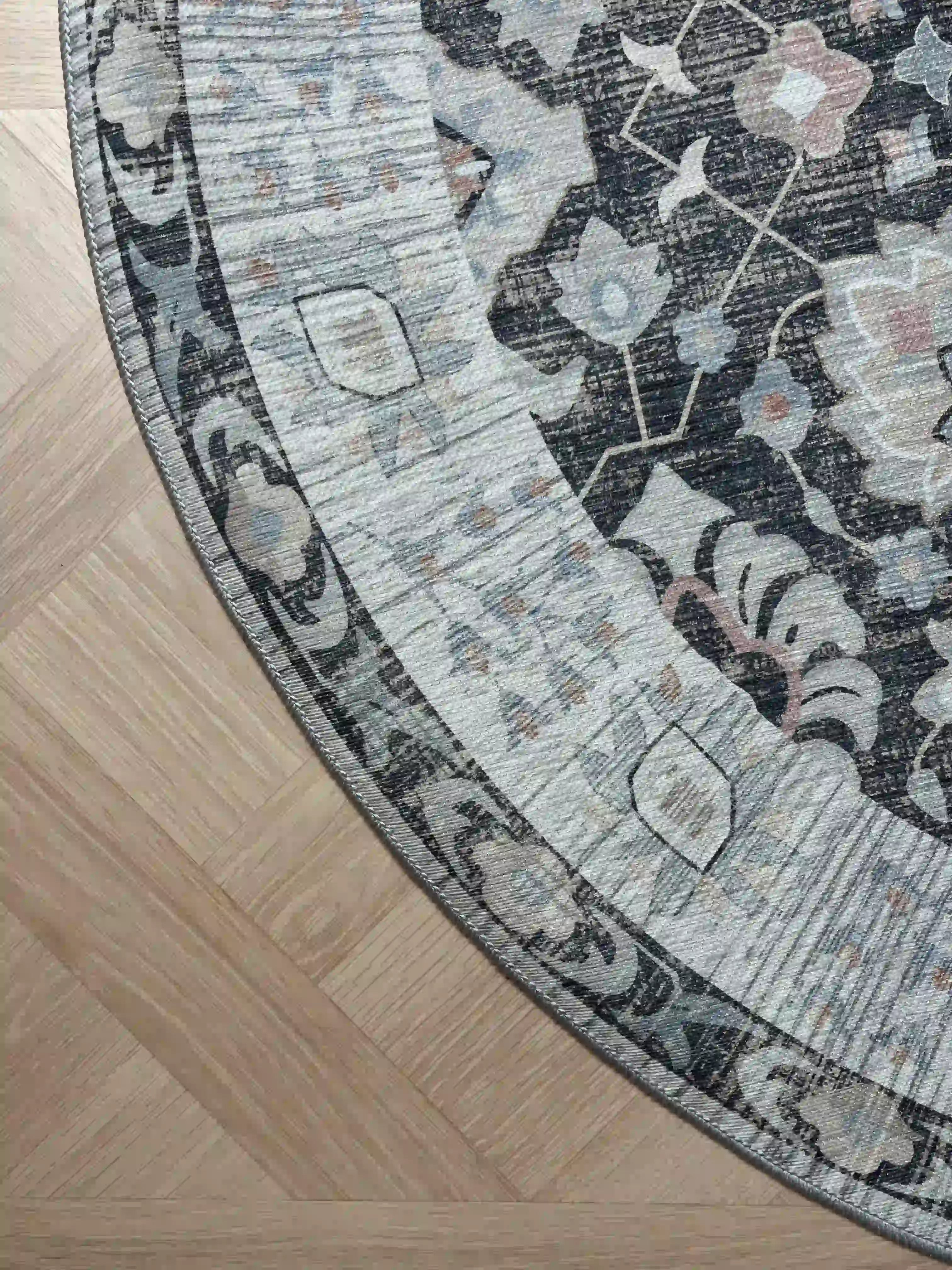 שטיח כביס עגול קייסי 702 01 | CASEY