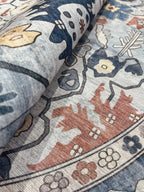 שטיח כביס עגול קייסי 702 02 כחול | CASEY