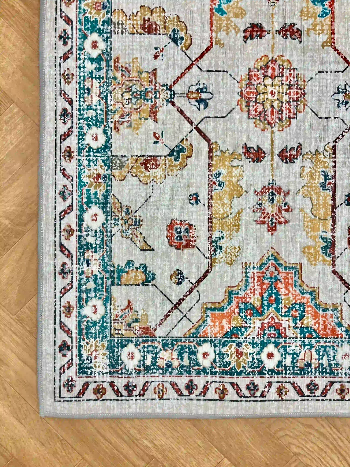 שטיח כביס פרסקו וינטג׳ 704 04 צבעוני | FRESCO