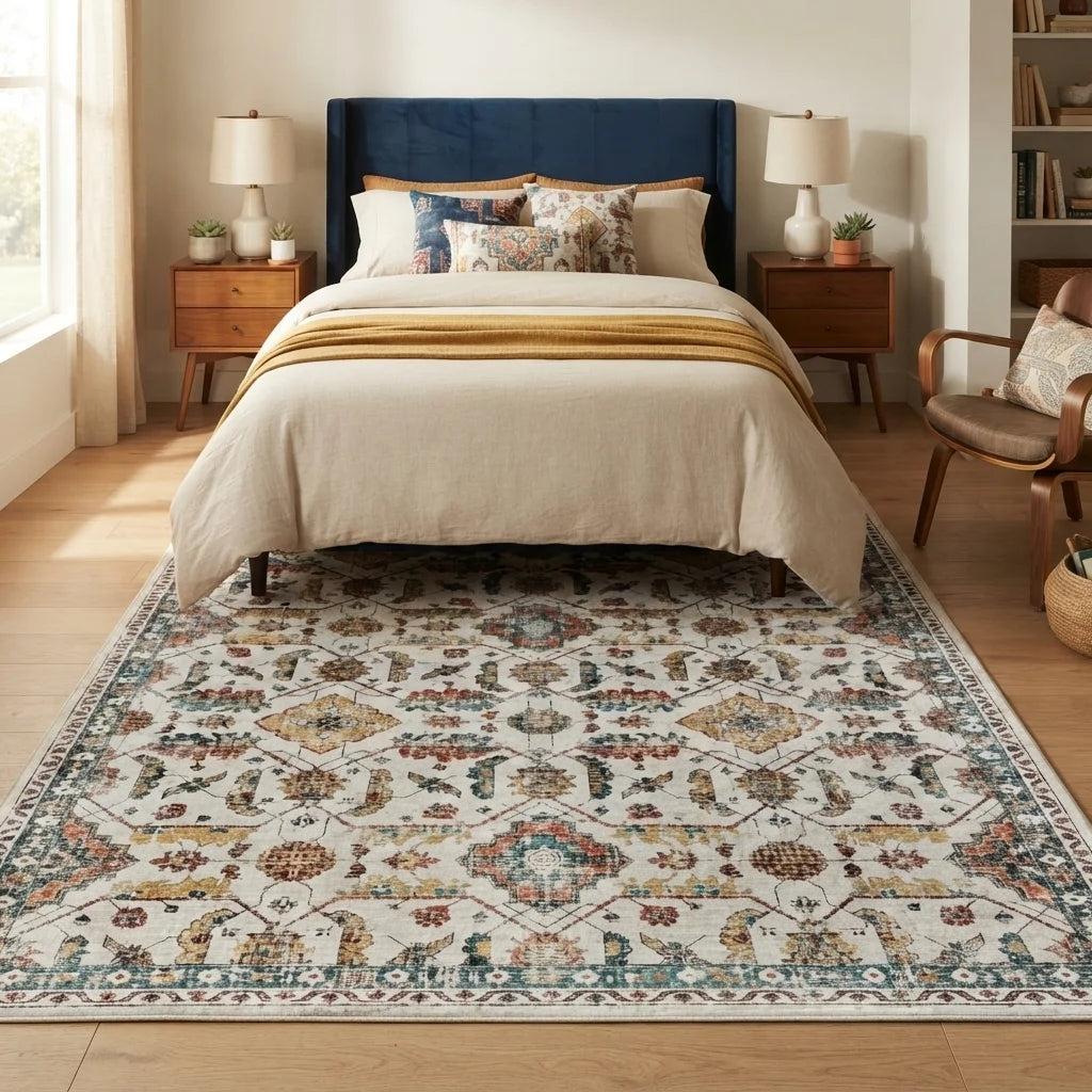 שטיח כביס פרסקו וינטג׳ 704 04 צבעוני | FRESCO