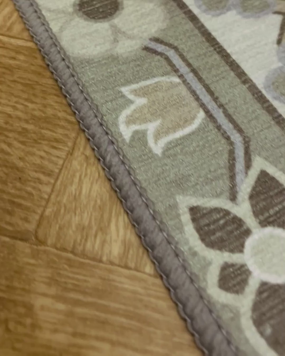 שטיח כביס אבסטרקט קייסי 702 07 ירוק | CASEY